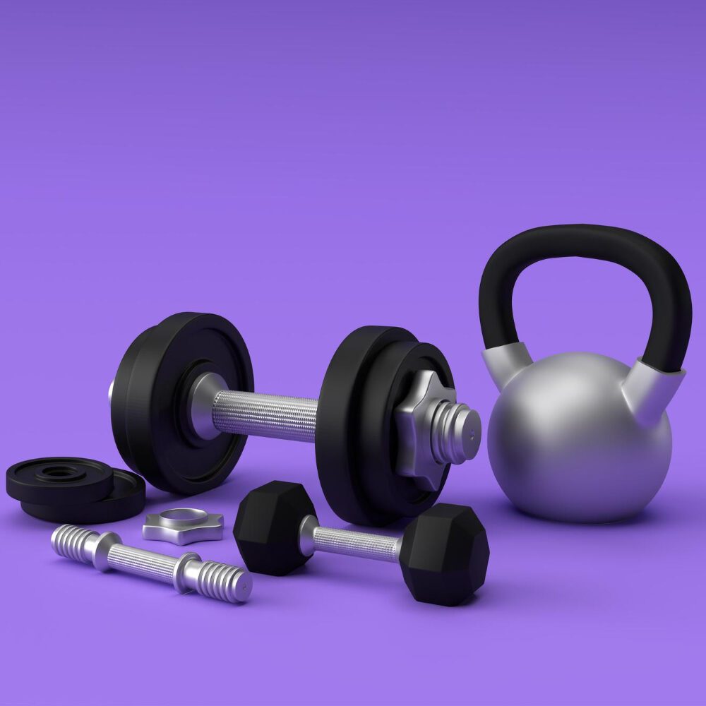 conjunto-mancuernas-renderizado-3d-vista-cercana-detallada-realista-elemento-deportivo-aislado-diseno-mancuernas-fitness